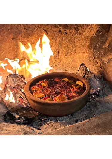 Küçük Boy Toprak Güveç Fırın Tepsisi 4 Kişilik 28 CM Toprak