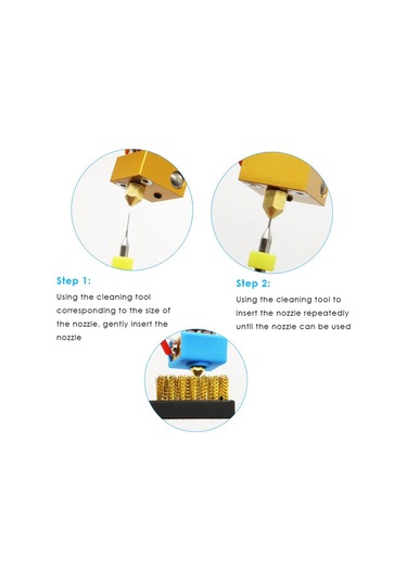 Sointeresting Mk8 3d Yazıcı Nozulları, Ender3 Nozul Temizleme Kitleri 3d Yazıcı Nozul Bakım Kiti 3d Yazıcı Araçları