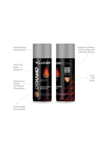 Kluger Isıya Dayanıklı Gümüş Sprey Boya 508