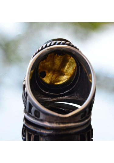 Erkekler İçin İnce Taş Koleksiyonu: 925 Ayar Gümüş Yüzükler - Doğal Taş Seçimi Labradorit Gümüş