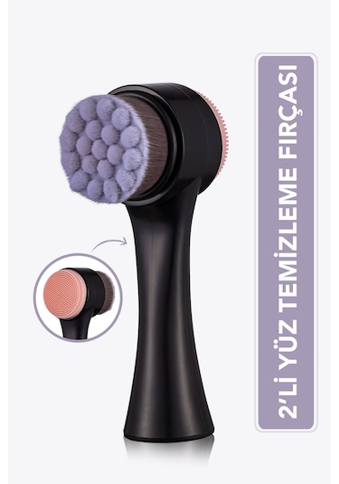 Flormar Ergonomik Saplı İkili Yüz Temizleme Fırçası - Face Cleansing Brush - 024 - 8690604597895