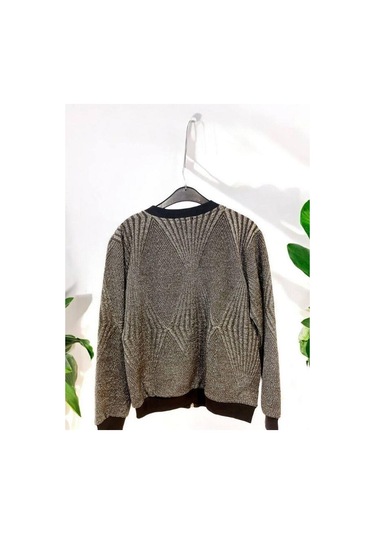 Kız Çocuk Fermuarlı Simli Hırka-14466 Siyah