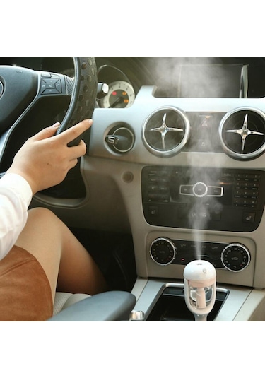 Dianziye Araç Usb Nemlendirici: İyon Salgılayan, Otomatik Kapanma Özelliği, Kokulu Sprey Ve Hava Temizleyici - Mavi