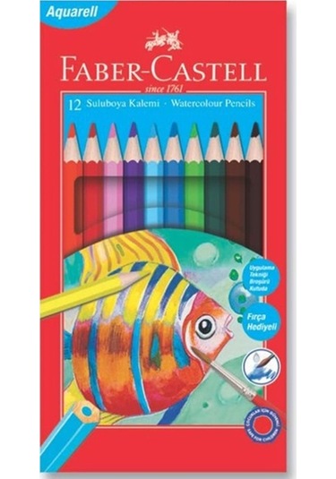 Faber Castell Suluboya Kalemi 12li - 2 Adet Çok Renkli
