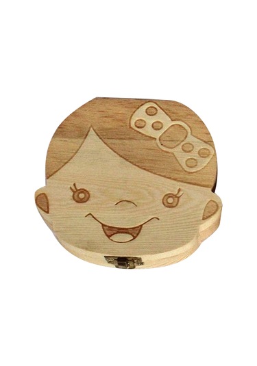 Teltree "ahşap Bebek Diş Saklama Kutusu - Kız/erkek Seçenekli, Kokusuz Ve Dayanıklı" Karakter Sayısı: 72