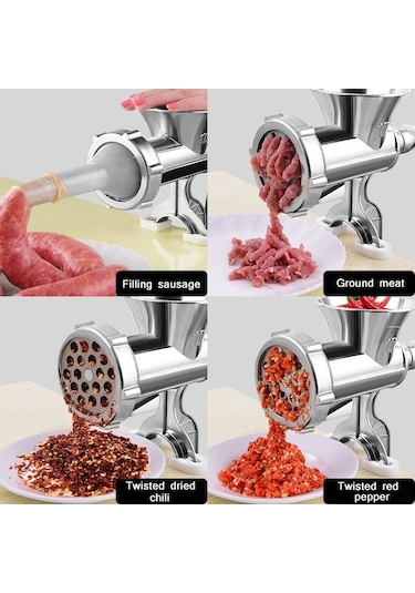 Dancemonkey Cbtx Ev Tipi Manuel Öğütücü Sosis Makinesi, No. 10 Büyük, Pratik Kullanım Çok Renkli