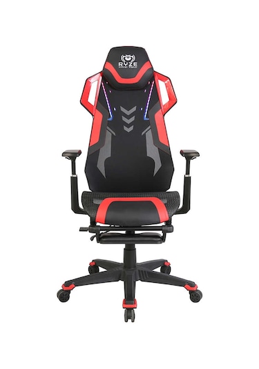Ryze Techno-cool Oyuncu Koltuğu - Rgb - Siyah/kırmızı 74x119-129x51 Cm