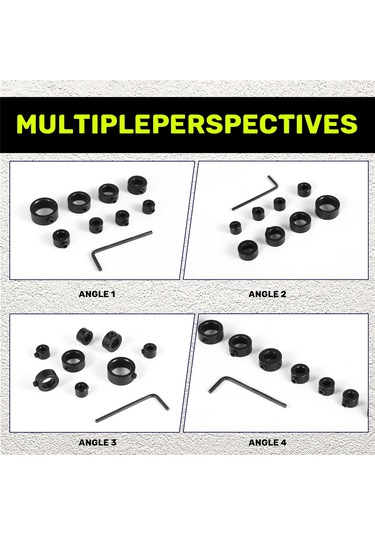Kasa Paketi Ayarlanabilir Matkap Derinliği Halkası Durdurma Halkası Karbon Çelik Seti