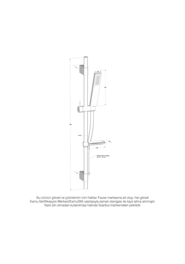 Fause Sürgülü Duş Seti Pirinç Başlık Siyah Kss102-b Siyah
