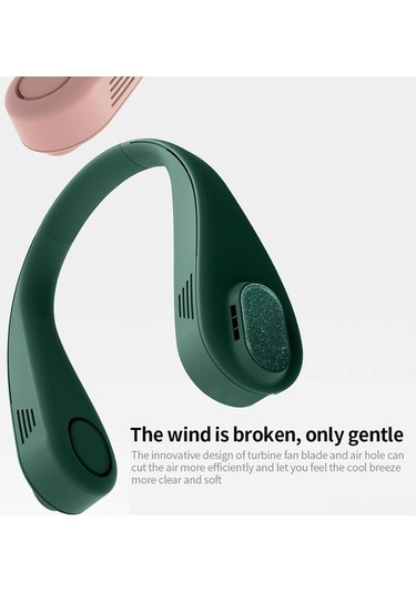 Didadodo 360 Esintili Askılı Bıçaksız Fan - 3 Hız, 16 Saat, Taşınabilir Yeşil Silent Model, 3 Hız Modu Yeşil