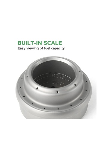 Maoyaya Ti77 Ultra Hafif Kamp Ocağı - Taşınabilir Alkollü Ocak İle Kamp Keyfi Gri Gri