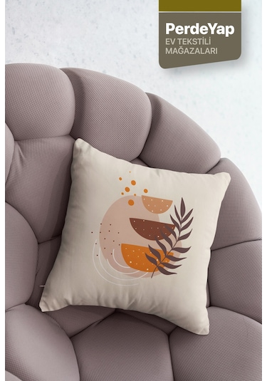 Bohem Duvar Tabloları Yapraklar Desenli 4lü Kırlent Kılıfı