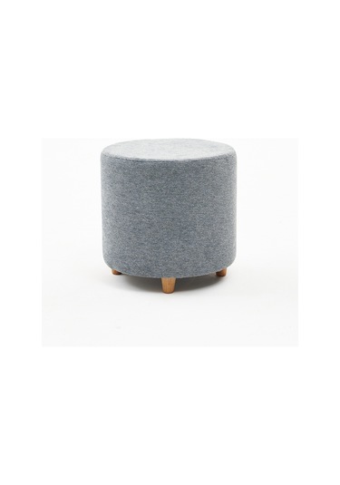 Favora Mario Ahşap Ayaklı Puf - Gri Gri