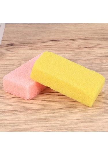 Yunboo 2 Adet Ayak Bakımı Seti: Kuru Cilt Ve Kavrulmuş Kaldırıcı, Pimsa Taşı İle Sponge Blok, Evde Salon Kalitesi Pembe - Sarı