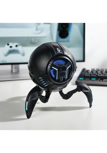 Gravastar Mars Pro 20w Bluetooth Hoparlör, Taşınabilir Stereo Ses Bombası, Rgb Işıklı, 2 Adet, Siyah