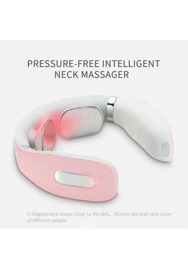 Teltree Beyaz Akıllı Boyun Masaj Aleti: 5 Mod, 16 Seviye, Isıtmalı, Taşınabilir Rahatlık Beyaz