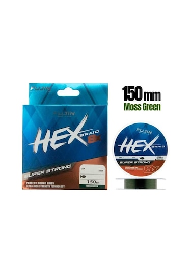 Fujin Hex 8x 150mt. 0.12mm Moss Green Pe Line İp Misina Standart