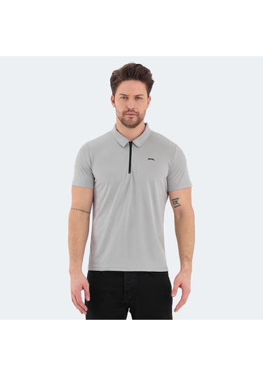 Slazenger ROYAL Erkek Polo Yaka Gri Tişört