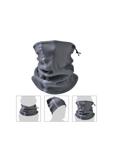 Wezone Polar Fleece Boyunluk: Kış Sporları İçin Ayarlanabilir, Reflektif Yüz Koruma Ve Sıcak Tutma Özellikli Koyu Gri