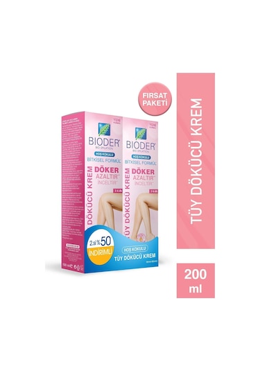 Bioder Tüy Dökücü Krem 2x100 ml Tüy Azaltıcı Etki