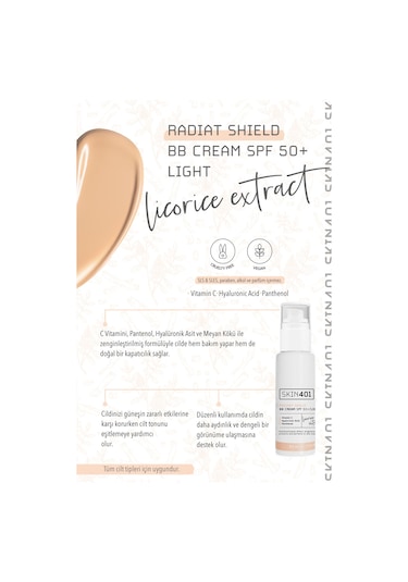 Skin401 Multi-fonksiyonel Aydınlatıcı Bb Krem Spf 50+ / Açık Cilt Tonu 50ml Light Tone Light