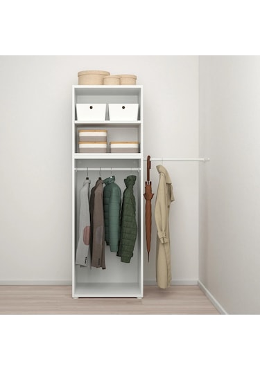 Ikea Beyaz Modern Kapaklı Gardırop 107x57x181 Cm