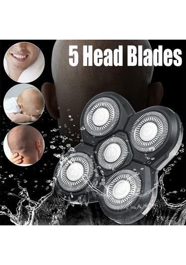 Yedek Tıraş Makinesi Başlığı, 5 Başlıklı Sakal Düzeltici, Baş Ve Yüz İçin Evrensel Elektrikli Tıraş Makinesi Başlığı