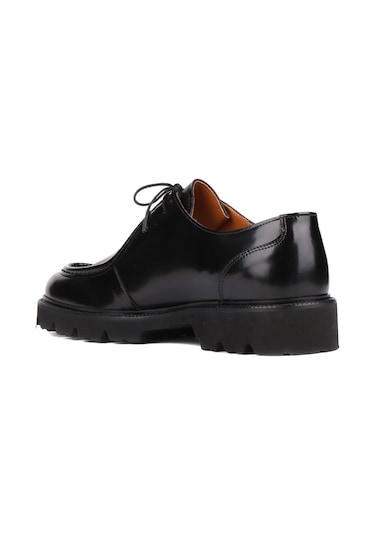 Shoetyle - Siyah Açma Deri Bağcıklı Erkek Günlük Ayakkabı 250-1617-770 Siyah