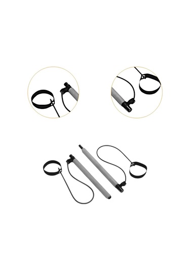 Suntek 2 Bölüm Pilates Bar Egzersiz Çubuğu Güç Gri Gri