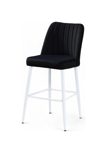 Ada Sandalye - Babyface Siyah - Metal Beyaz Ayak Siyah