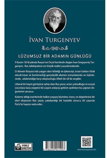 Lüzumsuz Bir Adamın Günlüğü - İvan Turgenyev - Maviçatı (dünya Kl