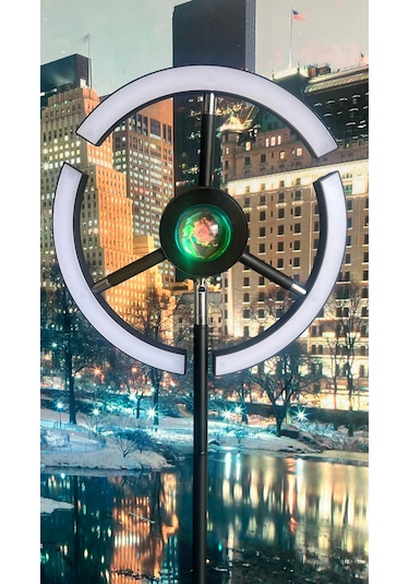 Yüceeller Rgb Modern Led Lambader Dim Edilebilir Siyah