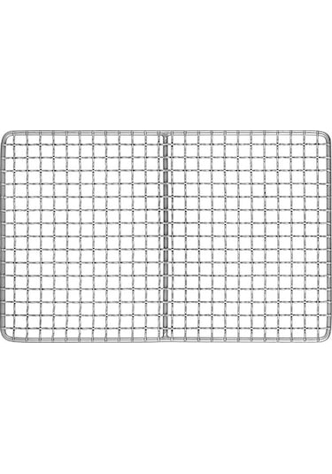 Moveevo Titanyum Izgara Ağı - Ultra Hafif, Isıya Dayanıklı, Yemekte Tat/etkisi Yok,均匀ısıtma, Ağır Yemekleri Tutabilir Gümüş