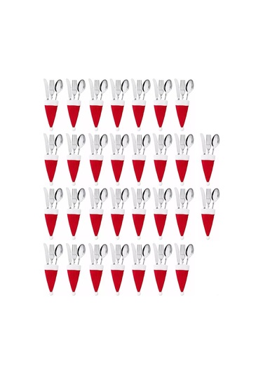 Skycity Yılbaşı Festiviti Dekorasyonu: 12 Cm Kırmızı Santa Claus Şapka Desenli 30'lu Servis Bezi Seti - Yemek Masası Ve Kutlular İçin Zenginleştirici Aksesuar Kırmızı