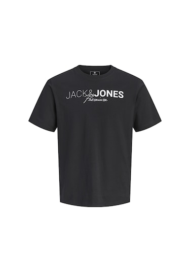 Jack & Jones Erkek Gögüs Baskili Tisört - Blaneo - 12298018 Siyah