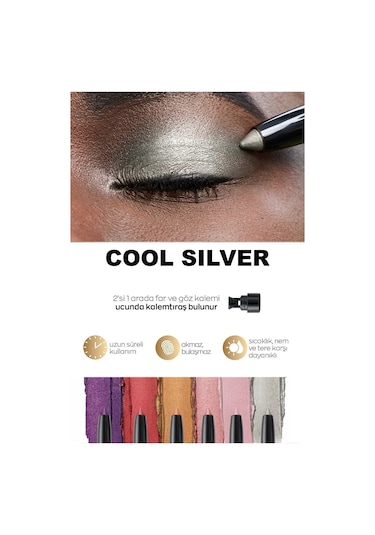 Avon Power Stay Shadow Stick Kalem Far Cool Silver