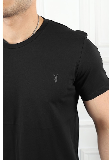 Kozik Standart Fit Bisiklet Yaka Erkek Tişört 5'li Çok Renkli 010 Çok Renkli