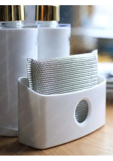 Pıta Mutfak İçin Sabun Ve Deterjan Dispanseri Seti, Süngerli 389458336 Beyaz