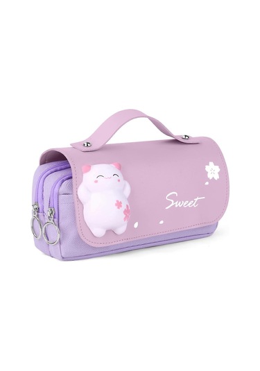 Saplı Su Geçirmez Okul Kalem Kutusu, Büyük Kalem Kutusu, Dekompresyon Oyuncaklı Okul Kalem Çantası, Üniversite Ofis Öğrencileri Ve Kız Çocukları İçin Th