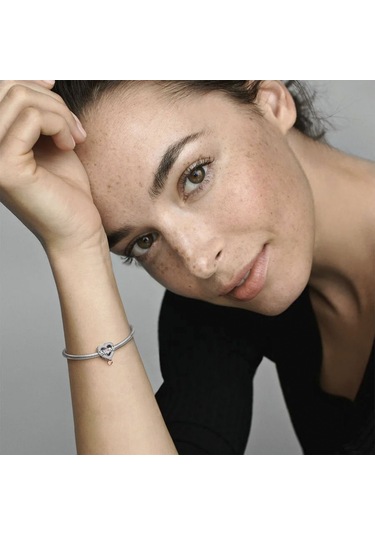 Nur Silver İki Renkli Kafes İşi Mum Ve Kalp Gümüş Charm Nur-ch00007 Çok Renkli