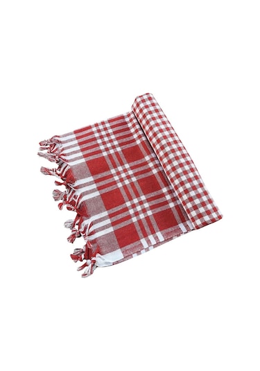 170x170 Pötikare Yer Sofra Bezi Piknik Masa Örtüsü Saçaklı Yeşil