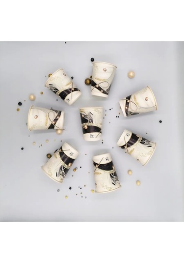 Kartonia Siyah Reçineli 250 Ml Tek Kullanımlık Bardaklar 428841654 100 adet