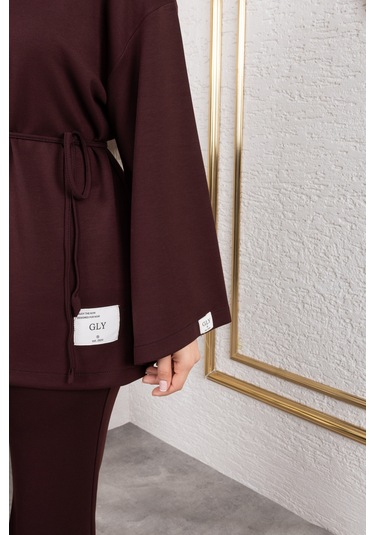 Mevsimlik Modal Kumaş Takım - T114 Kahverengi