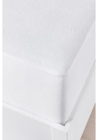 Divanev Fitted Alez 90x190+30 Cm Tek Kişilik Pamuk Kumaş Sıvı Geçirmez Yatak Koruyucu Beyaz