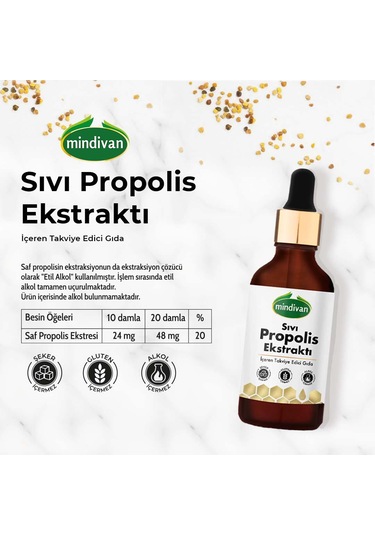 Mindivan Sıvı Propolis Ekstraktı 30 Ml