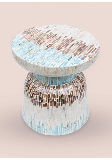 The Mia Sedef Tabure Yan Sehpa 38x40 Cm Tlc0103 Çok Renkli