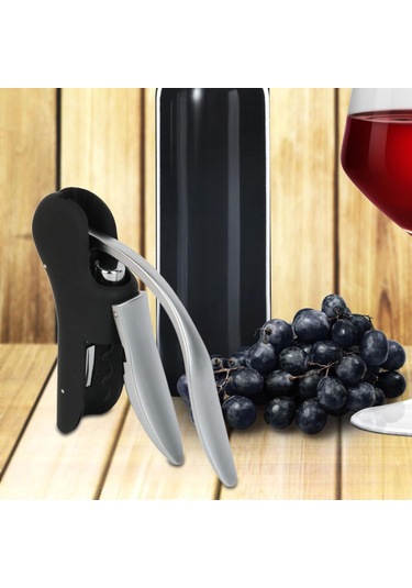 Homyl Şarap Açacağı Seyahat Tirbuşon Mutfak Aletleri Siyah