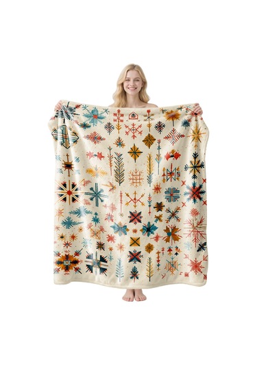 Noel Fral Küçük Battaniye Festival Atmosferi Pratik Kullanım-mt-flr-228 150 200 Yeşil