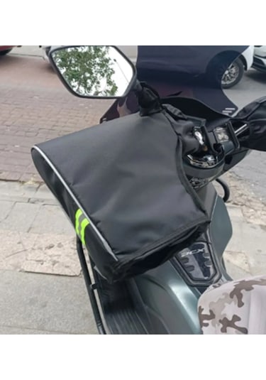 Motosiklet Rüzgarlığı - Reflektörlü El Koruma Rüzgarlık Kalın Model Soğuktan Ve Rüzgardan Ellerinizi Korur Siyah
