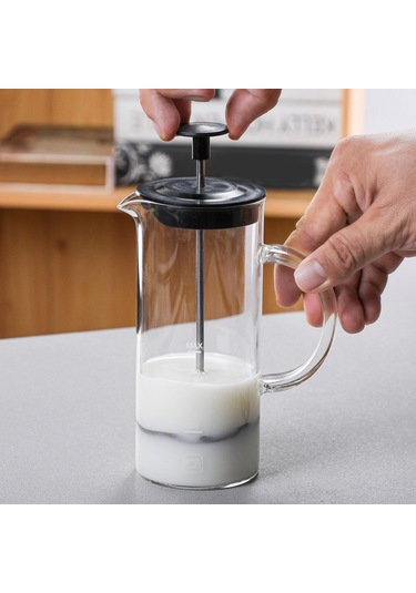 Homyl Fransız Basın Kahve Makinesi Dayanıklı Cam Ev Siyah Siyah